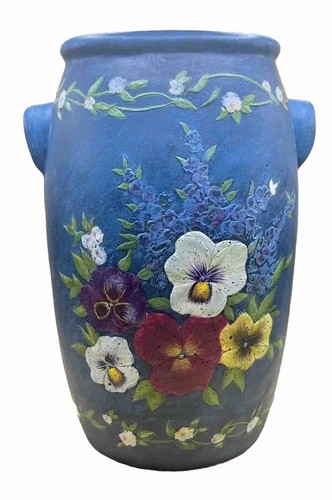 Bob's Pottery Ceramic Vase Artwork Susan Winget Lang Floral Spring Vase