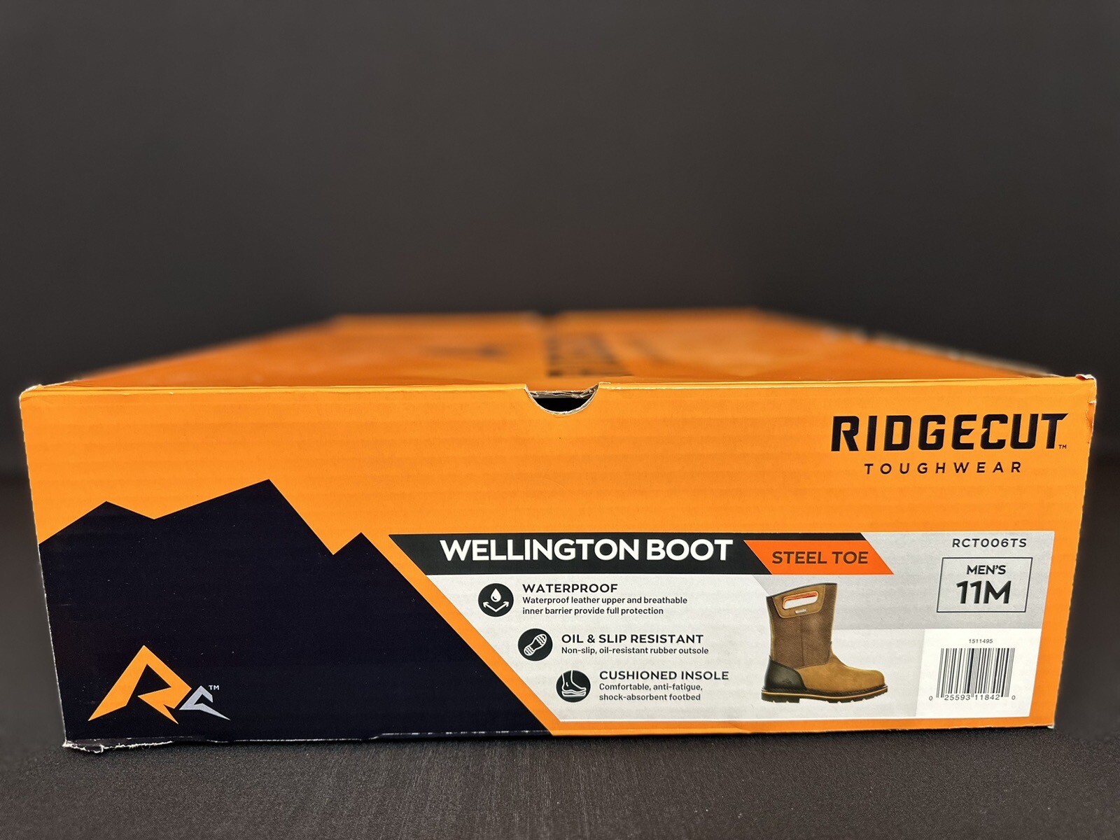 Wellington Ridgecut Steel Toe Boots Toughwear Waterproof Size 11 eBay