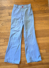 Authentic Vintage 1970's La Disco Bell Bottom Jeans Waist 24