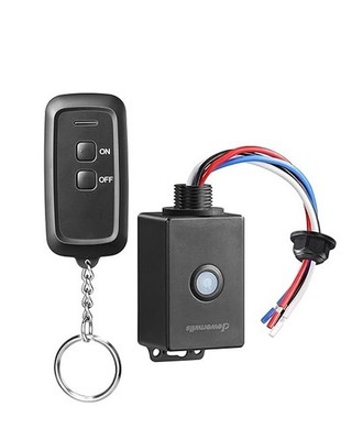 DEWENWILS IP65 wasserdichtes kabelloses Lichtschalter-Set für den Außenbereich, keine Verkabelung erforderlich,