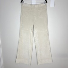 NWT Vineyard Vines High Waist Wide Leg Corduroy Pants Stretchy In Stone Size 28