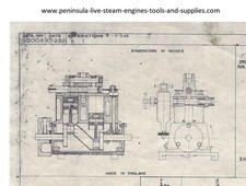 🌎1953 STUART TURNER SUN LIVE STEAM MARINE ENGINE DRAWING & PARTS LIST (NEW)
