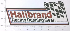 Vintage Halibrand Racing Running Gear El Cajon Ca Flag Sticker Decal