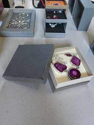 Handmade Agate Geode Sterling Silver Necklace Artisan Gemstone Pendant Jewelry