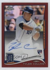 2014 Chrome Image Variation Red Refractor Rookie /25 Tyler Collins #59 Auto 06bg