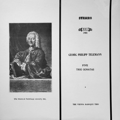 Vienna Baroque Trio, Georg Philipp Telemann, Five Trio Sonatas, (LP, Album), NM 