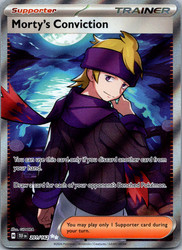 Morty's Conviction 201/162 Temporal Forces Ultra Rare Full Art Trainer