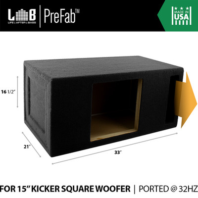 4 ft³ Ported MDF Enclosure Box for Kicker 15'' SoloBaric L7 L7S L7R L7T S15L7 Sub