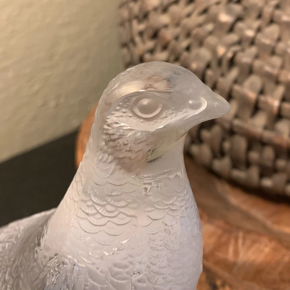 Estatuilla esmerilada perdiz de pie René Lalique Perdrix Debout 7" excelente Foto 4 de 4