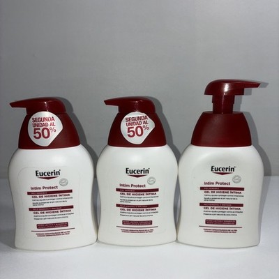 3 Eucerin Intimate Wash Gel 250 mL Each One Pump Is Up But New 