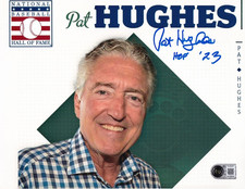 PAT HUGHES signed (CHICAGO CUBS) HOF baseball photo 8X10 BECKETT BY085557