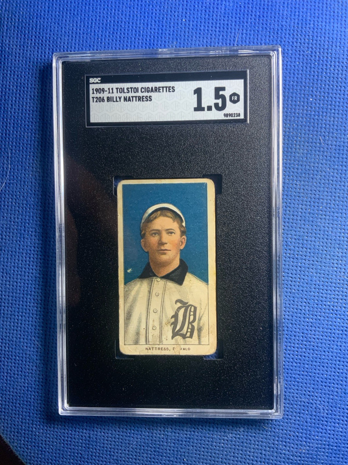 T206 Billy Nattress RARE Tolstoi back SGC 1.5 ** Low Pop**