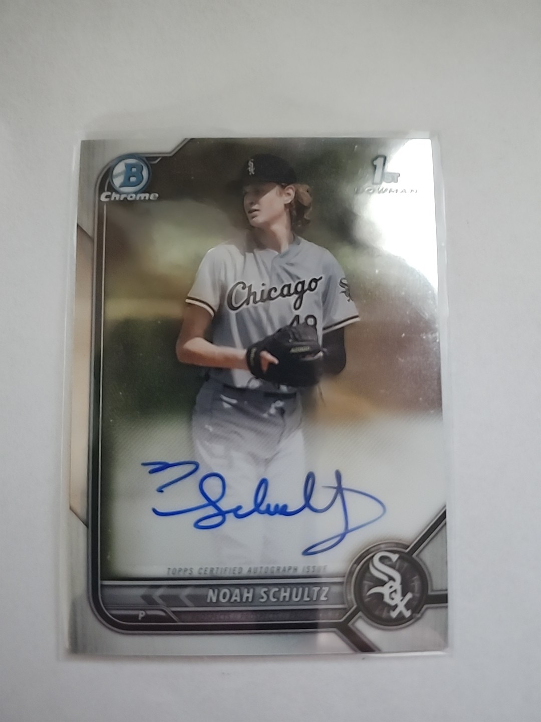 2022 Bowman Draft Chrome Pick Autographs Noah Schultz #CDA-NSZ (AU, RC) Rookie 