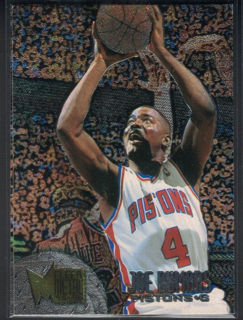 1995-96 Fleer Metal Joe Dumars #28 Detroit Pistons