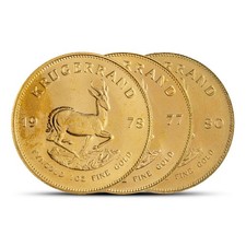 1 oz South African Gold Krugerrand Coin (Random Year, Abrasions, Scruffy) 4564.78 per troy oz