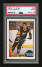 1987 O-Pee-Chee Craig Simpson #80 (Rookie Card) PSA 9. rookie card picture