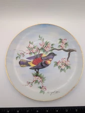 Hinode Japan Bird Plate Signed
