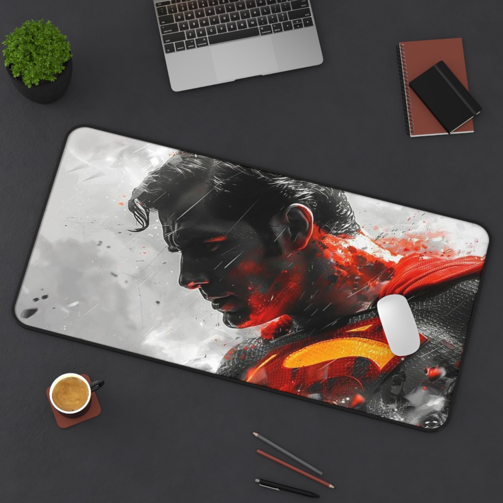 Superman, Large Mousepad, Gaming Desk Mat Art