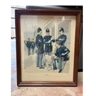 Framed US Military Uniform Prints Civil War Era Set of 6 Original Period