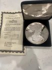 1992 Beautiful 1 Pound 16 Ounce (not 12) 496.12 Grams GIANT Proof Silver Coin!