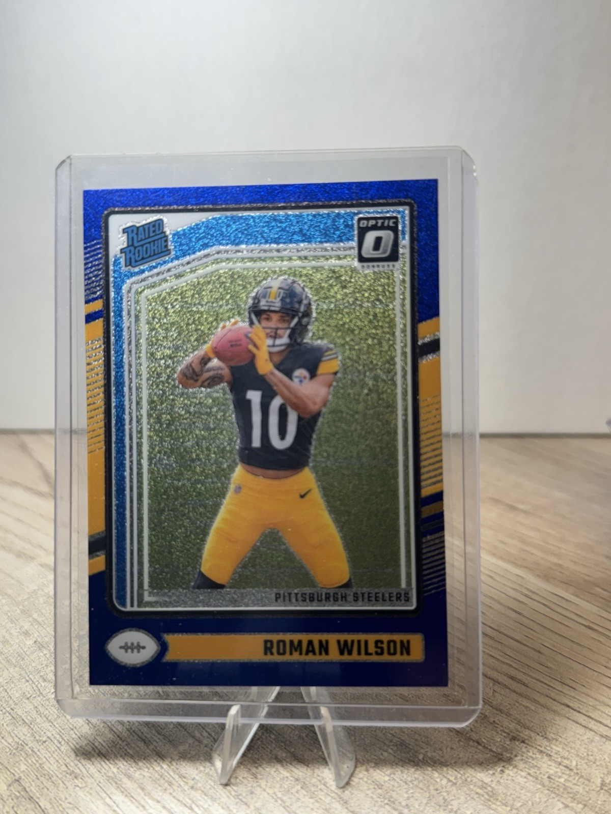 2024 Panini Donruss Optic - Rated Rookie Roman Wilson #285 Blue Glitter Prizm