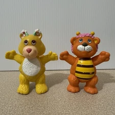 Vintage 1985 Hasbro Disney Wuzzles Bumblelion and Butterbear Posable Figures