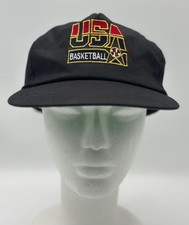 Vtg 1992 USA Dream Team Hat One Size Black Basketball McDonalds Snapback Jordan