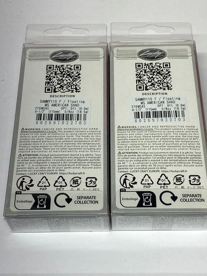 Iscas Topwater da Lucky Craft, lote de 2, Sammy 115, 5/8 oz., Novo - Imagem 2 de 3