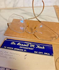 Vintage Shuron 1/10 12K Gold Filled Metal Hexagon Tri-Reading Glasses in Box