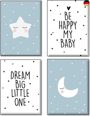 Bilder Kinderzimmer Modern Nordic Moon Stars Sun Sonne mond Sterne Bilder Set Ju