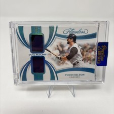 2025 Panini Flawless Baseball Todd Helton Dual Patches 1/1 Rockies HOF 3-Color
