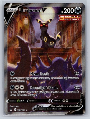 Umbreon V 189/203 Ultra Rare Evolving Skies Pokemon Holo Near Mint
