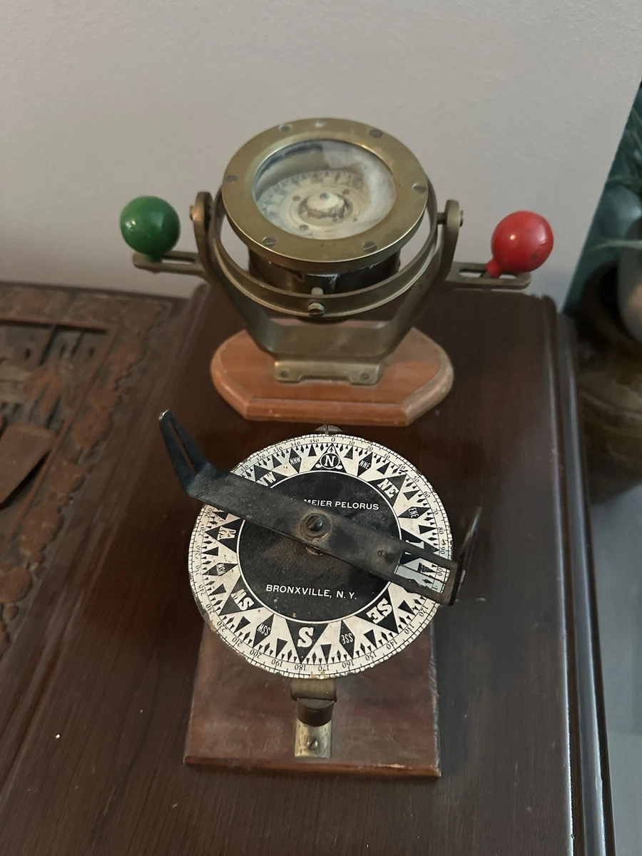 Glass Antique Original Antique Maritime Navigational Instruments