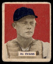 1949 Bowman 132 Al Evans Washington Senators Printed