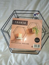 Set Of 2 Hexagonal Shelves