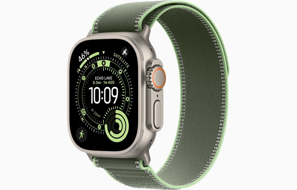 Correa para Apple Watch Genérica 49 mm Ultra Ultra2 Ultra 3 Trail Loop. Neón verde. M/L Foto 3 de 3