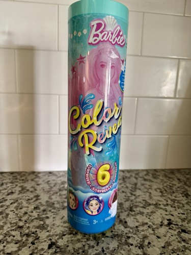 Barbie Color Reveal Doll & Accessories With 6 Unboxing Surprises, Mermaid Series, HRK12 - HRK12