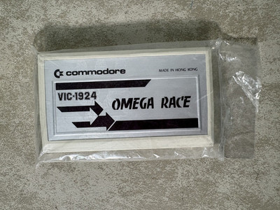 Omega Race Cartridge for Commodore VIC-20, VIC-1924, Brand New, Sealed