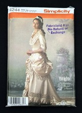 Simplicity 4244 Misses Victorian Museum Bridal Gown 2006 Pattern sz 14-20 Uncut