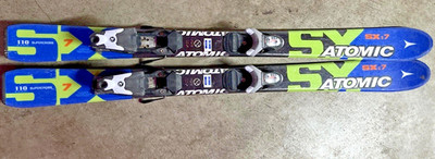 Atomic SX:7 120cm 97-64-85 r=9m Kids Skis Rossignol Comp J Adjustable Bindings