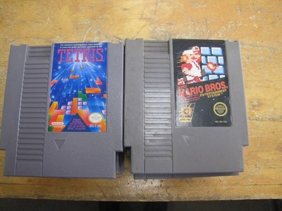 Super Mario Bros (NES) - &   Tetris cartridge only TESTED