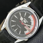 AUTOMATIC VINTAGE REFURBISHED SEIKO 5 6309A JAPAN MENS BLACK WATCH a441104-4