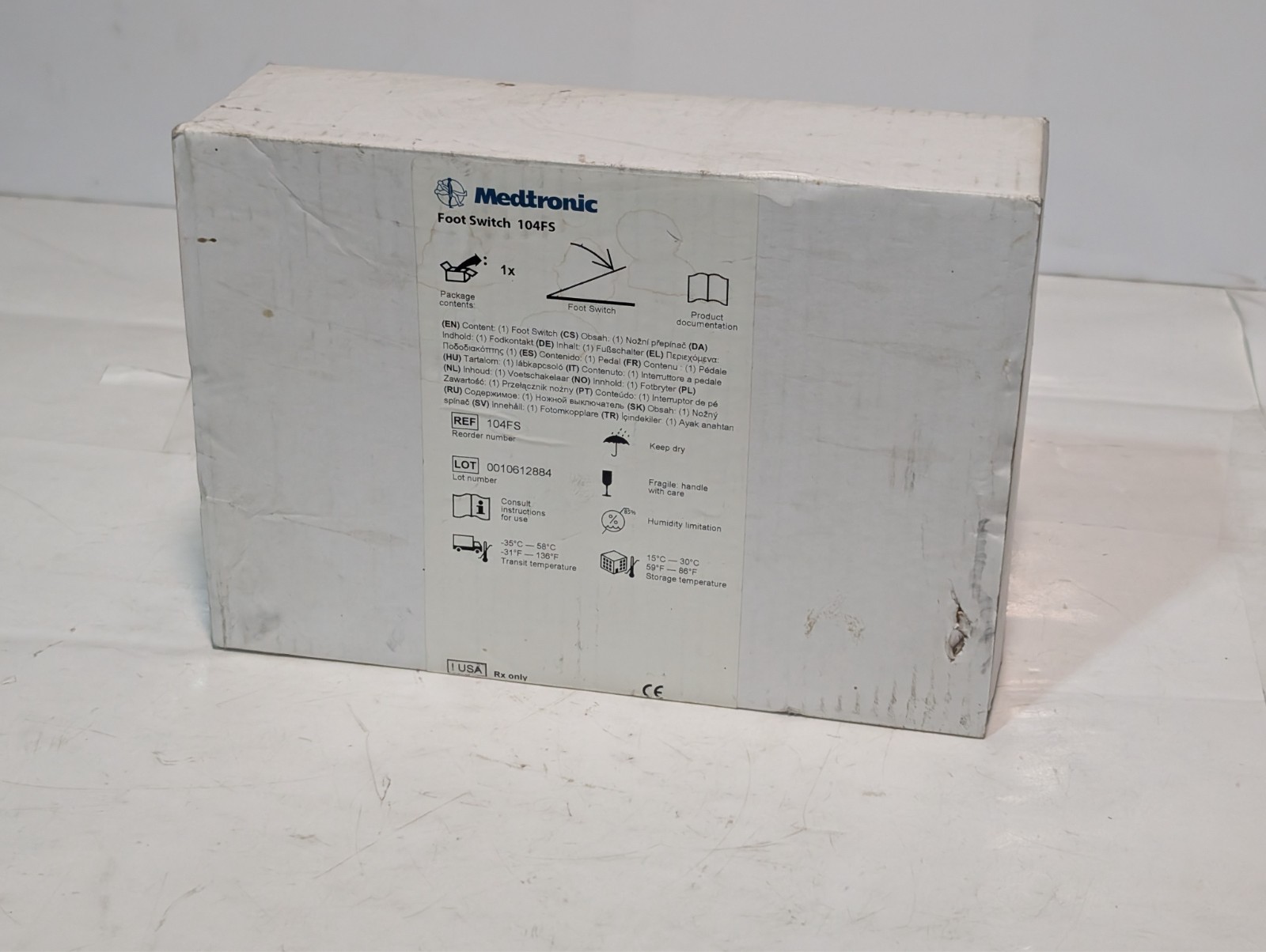 Medtronic 104FS Foot Switch pedal for CryoConsole, Steute KF1S‑MED, new in pkg