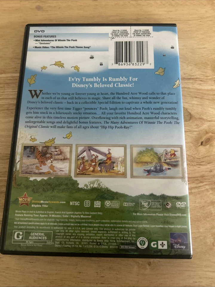 The Many Adventures of Winnie The Pooh DVD 2013 Special Edition Disney - Image 3 of 4