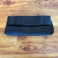 Pochette da sera Gunne Sax nera satinata dettaglio fiocco