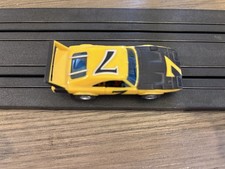 AFX HO Scale yellow Dodge charger Daytona slot car