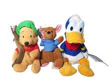 Disney Plush Lot of 3 - Winnie the Pooh Roo Donald Duck - NEW W/tags