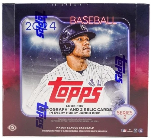 2024 TOPPS SERIES 2 BASEBALL JUMBO HOBBY BOX - 1 Auto 2 Mem Per Box - Sealed New