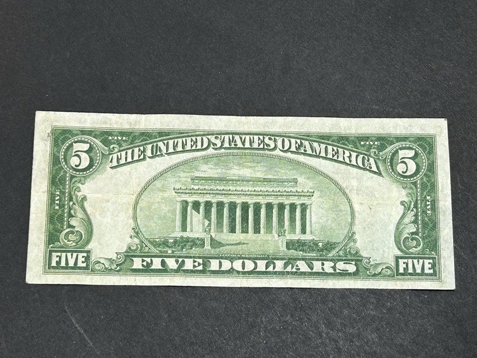 1928 A $5 Federal Reserve Note **Redeemable in Gold** US Bill LOW Shipping!!! - Image 2 of 2