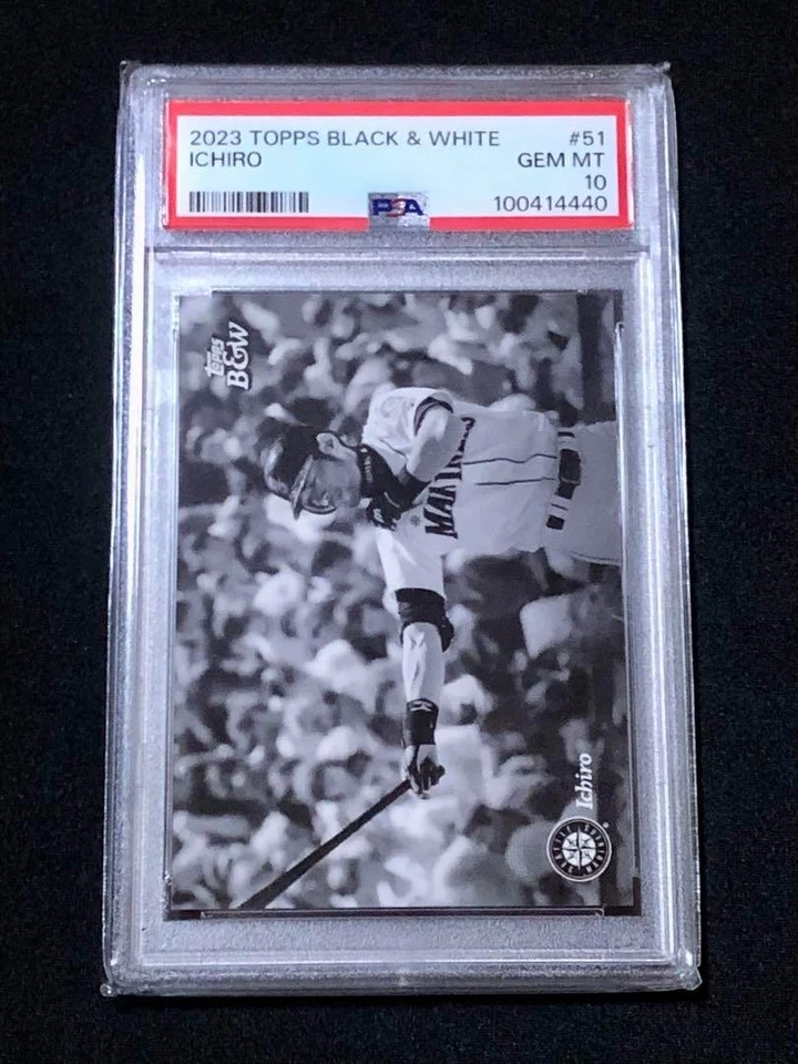PSA 10 Ichiro 2023 Topps Black & White #51 Seattle Mariners GEM MT Baseball Card - Image 3 of 4